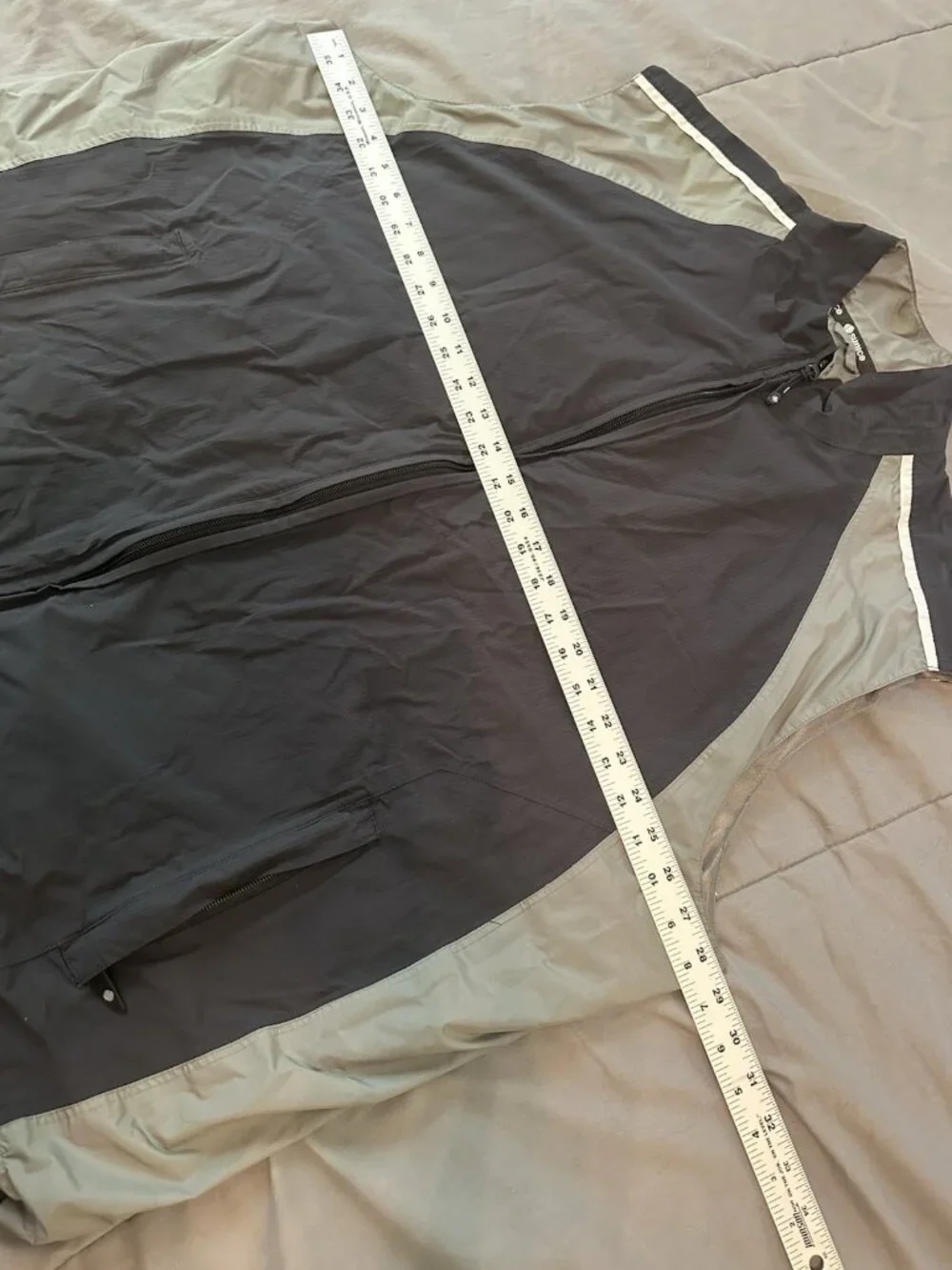 Sunice Typhoon Gold‎ Wind Vest Mens XXXL Black Gray Lightweight Windbreaker Zip